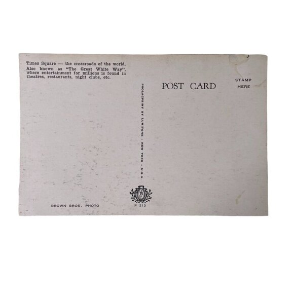 Vintage Postcard New York Times Square The Great White Way Cityscape u - Picture 2 of 6